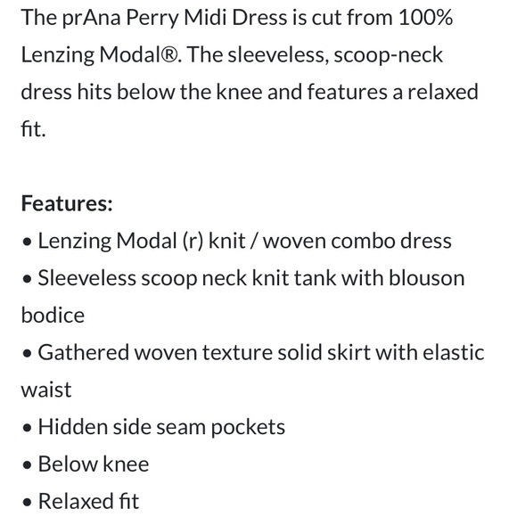 prAna Perry Midi Dress Small - Picture 6 of 6